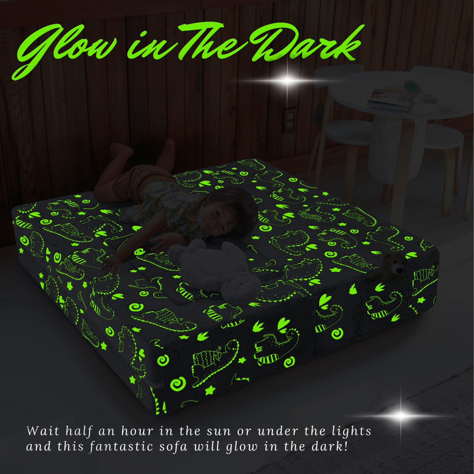 Kids Play Couch Glow in Dark | GlowSofa