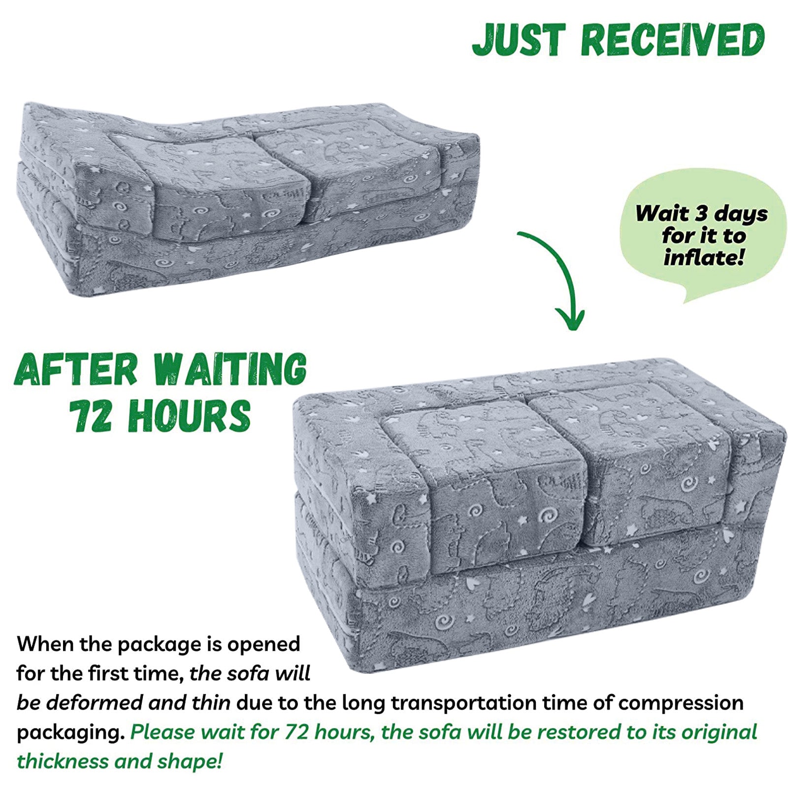 Kids Play Couch Glow in Dark | GlowSofa