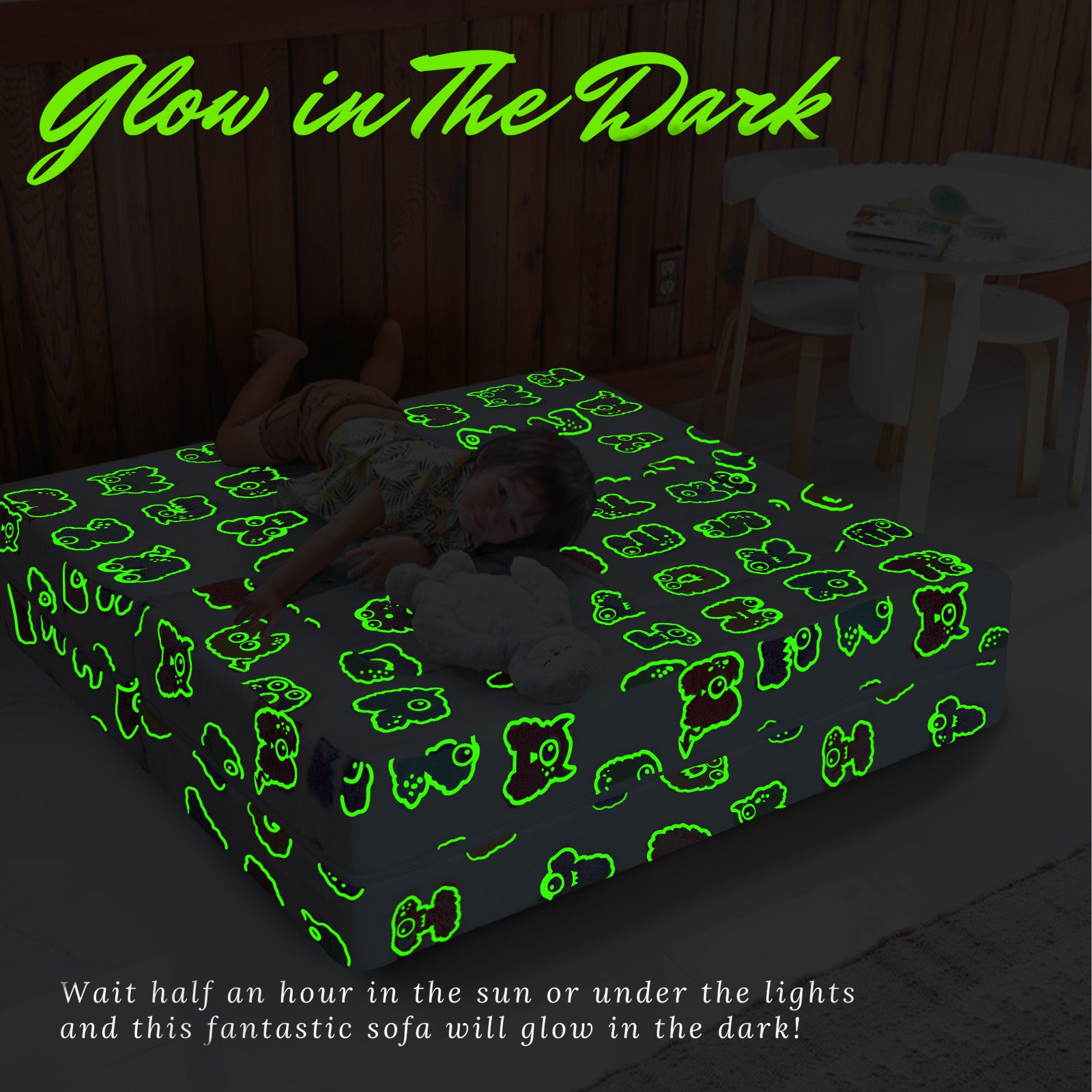 Kids Play Couch Glow in Dark | GlowSofa
