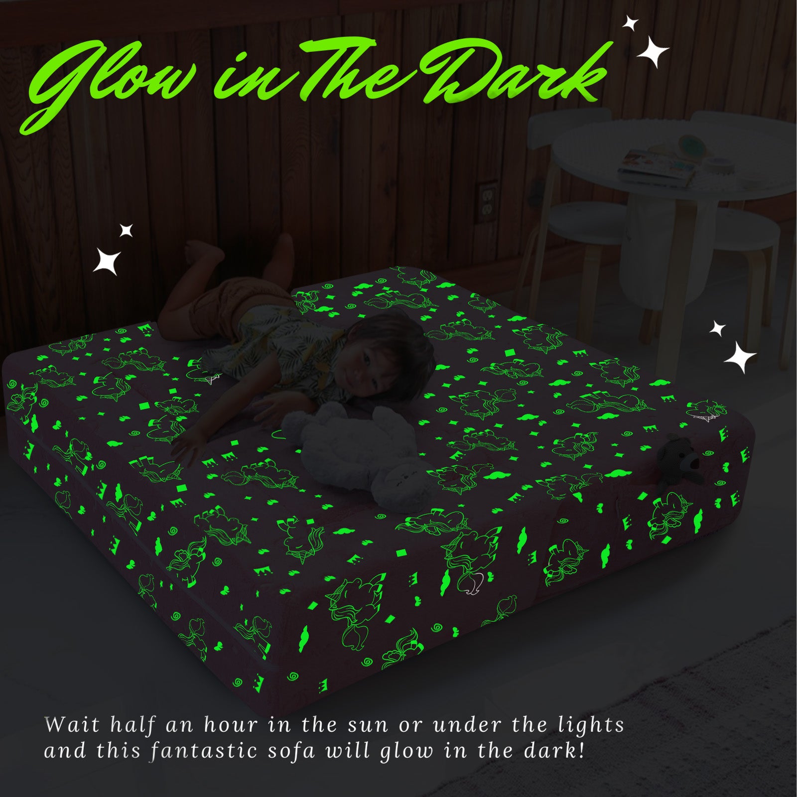 Kids Play Couch Glow in Dark | GlowSofa
