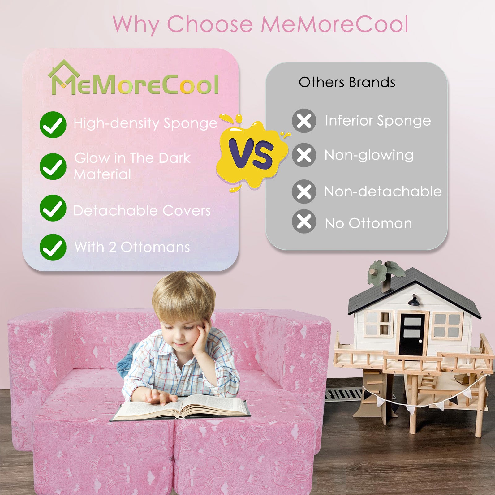 Kids Play Couch Glow in Dark | GlowSofa