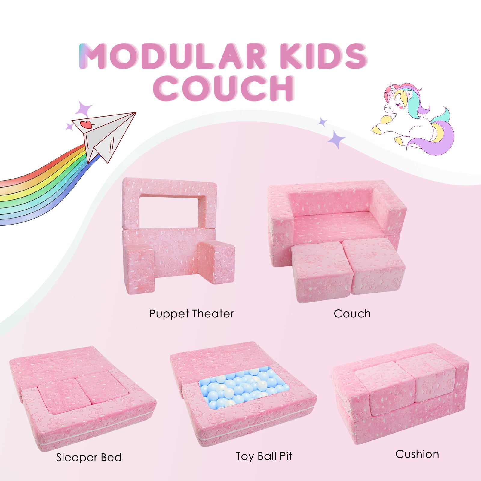 Kids Play Couch Glow in Dark | GlowSofa
