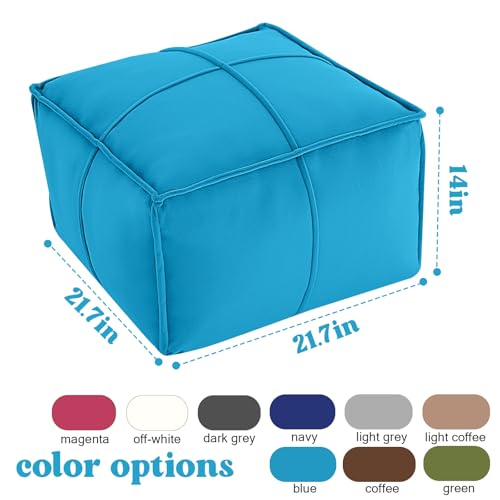 Round Pouf Ottoman Foot Rest, 20"x15"