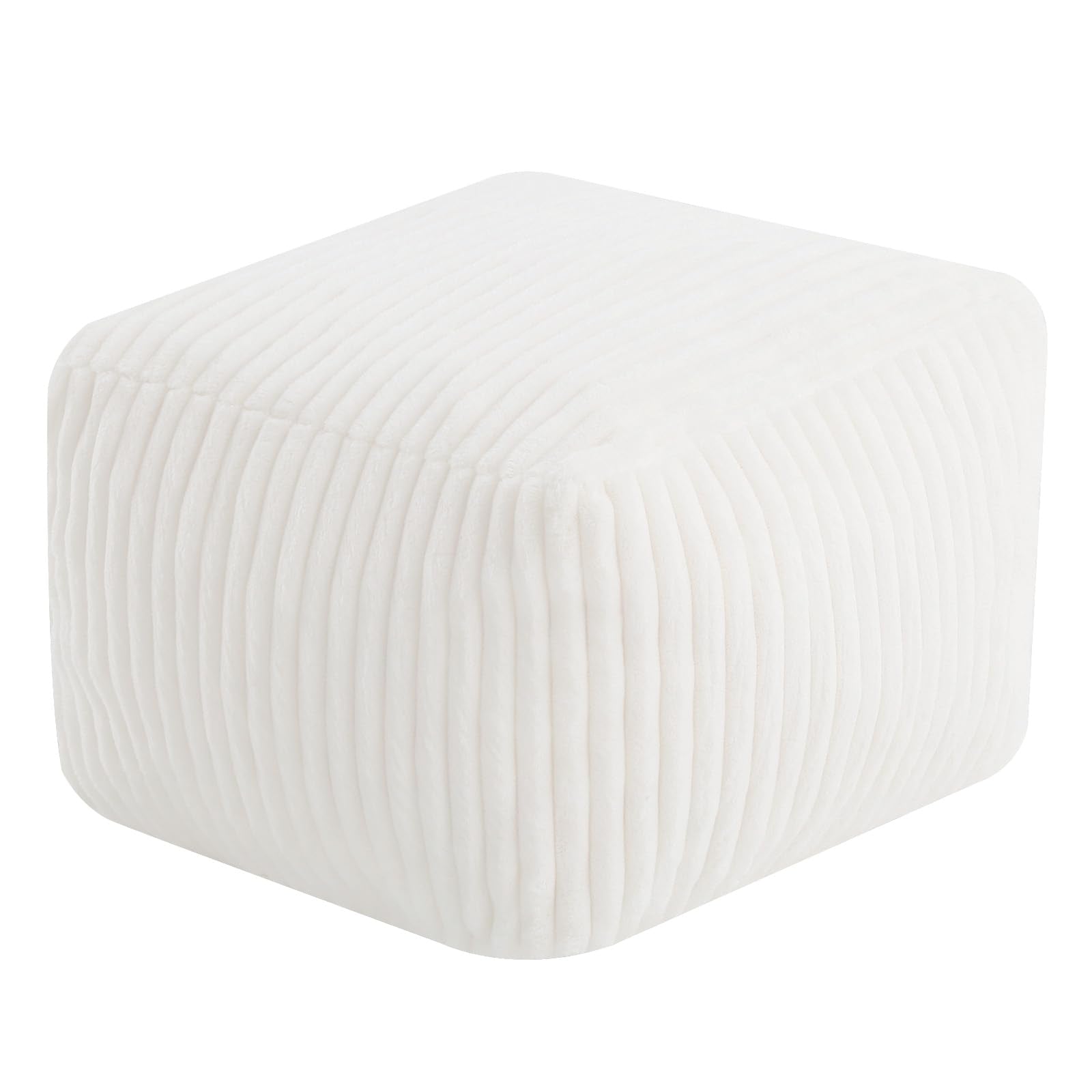Round Pouf Ottoman Foot Rest, 20"x15"