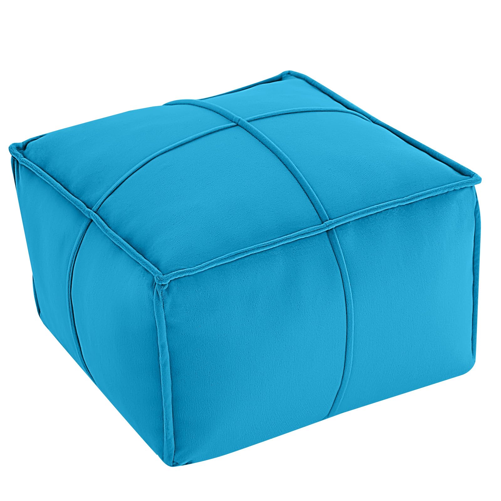 Round Pouf Ottoman Foot Rest, 20"x15"