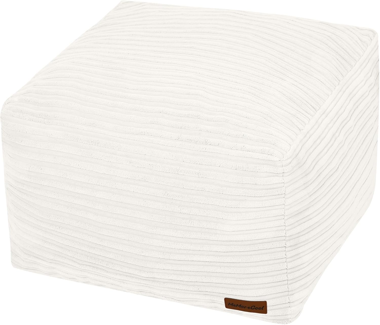 Round Plush Pouf Ottoman, 20"x15"