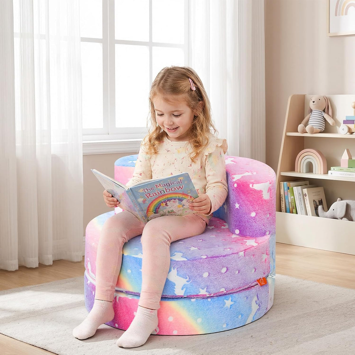 Glow Dinosaur Kids Chair, 4-in-1 Toddler Seat