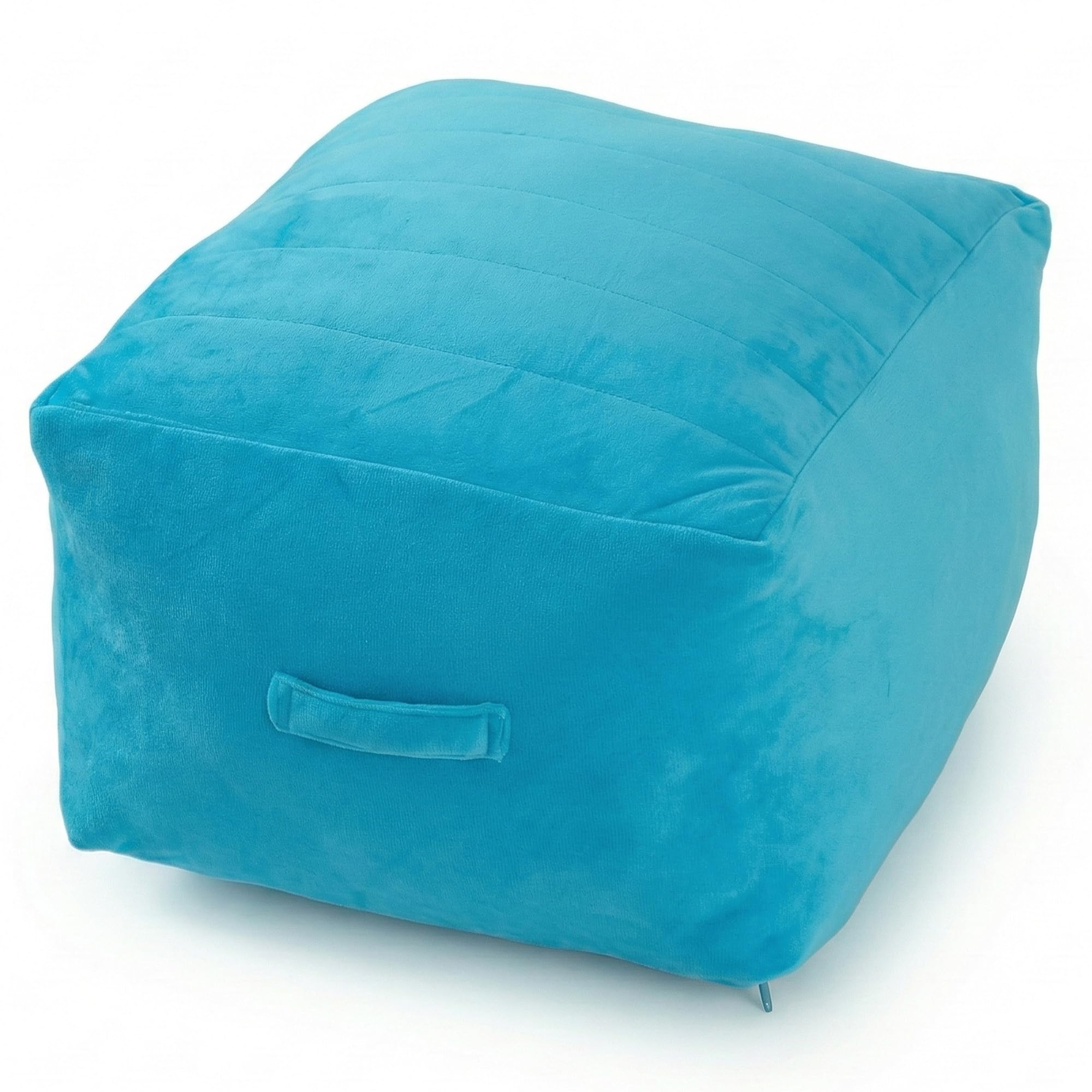 Grid Square Pouf Ottoman, 20"x20"x15"