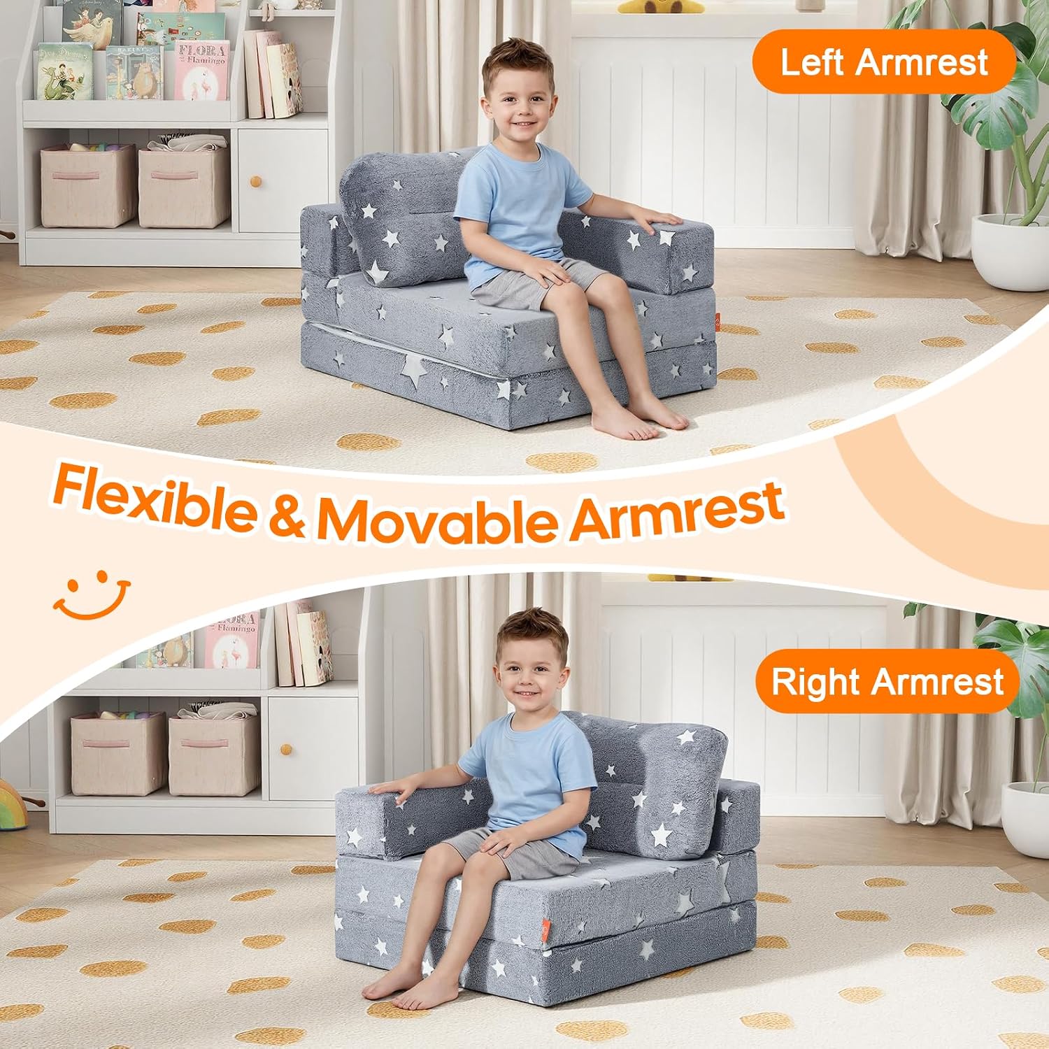 Glow Tri-Fold with flexible movable armrests