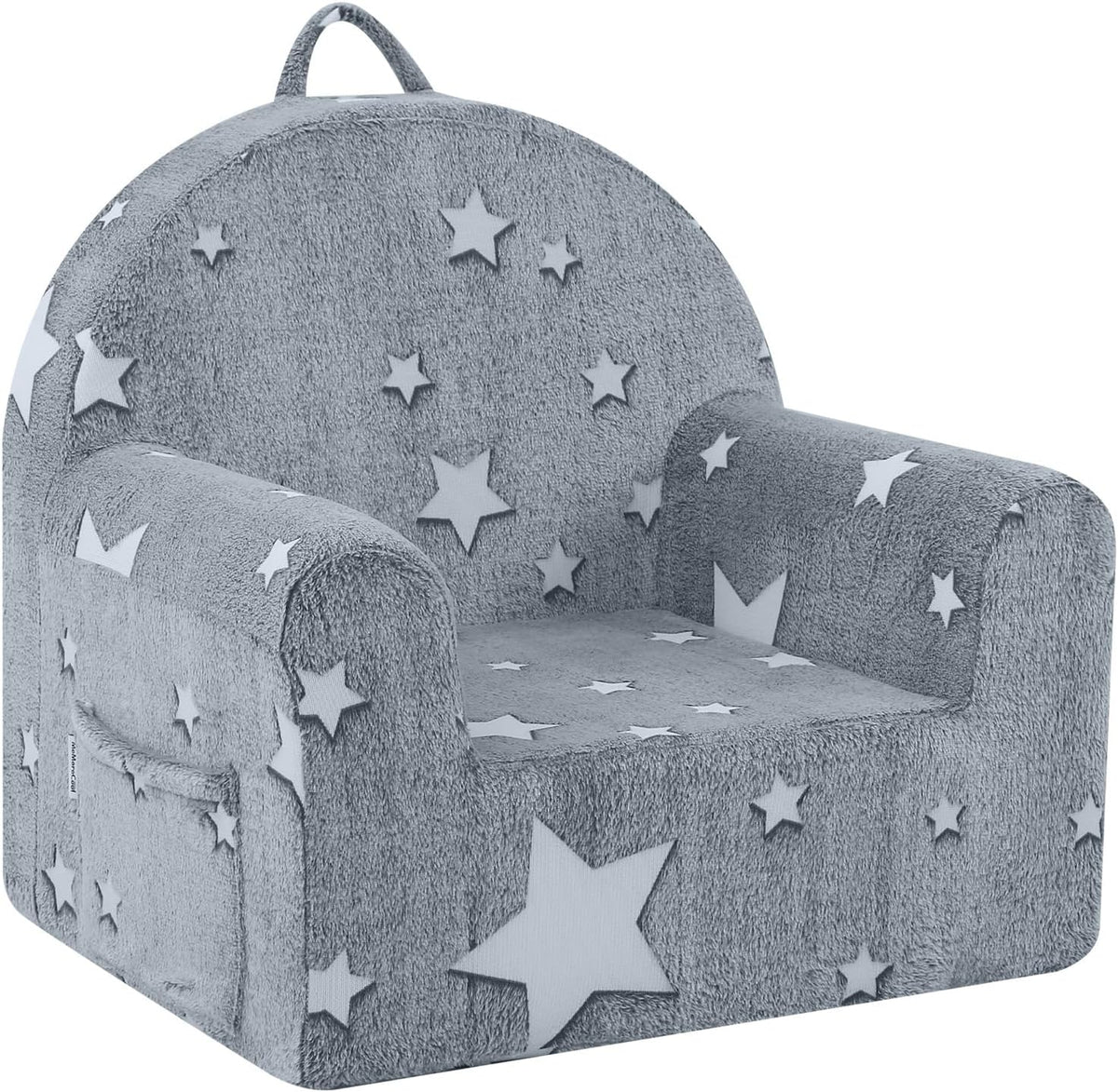 Star print — grey star fold-out kids couch