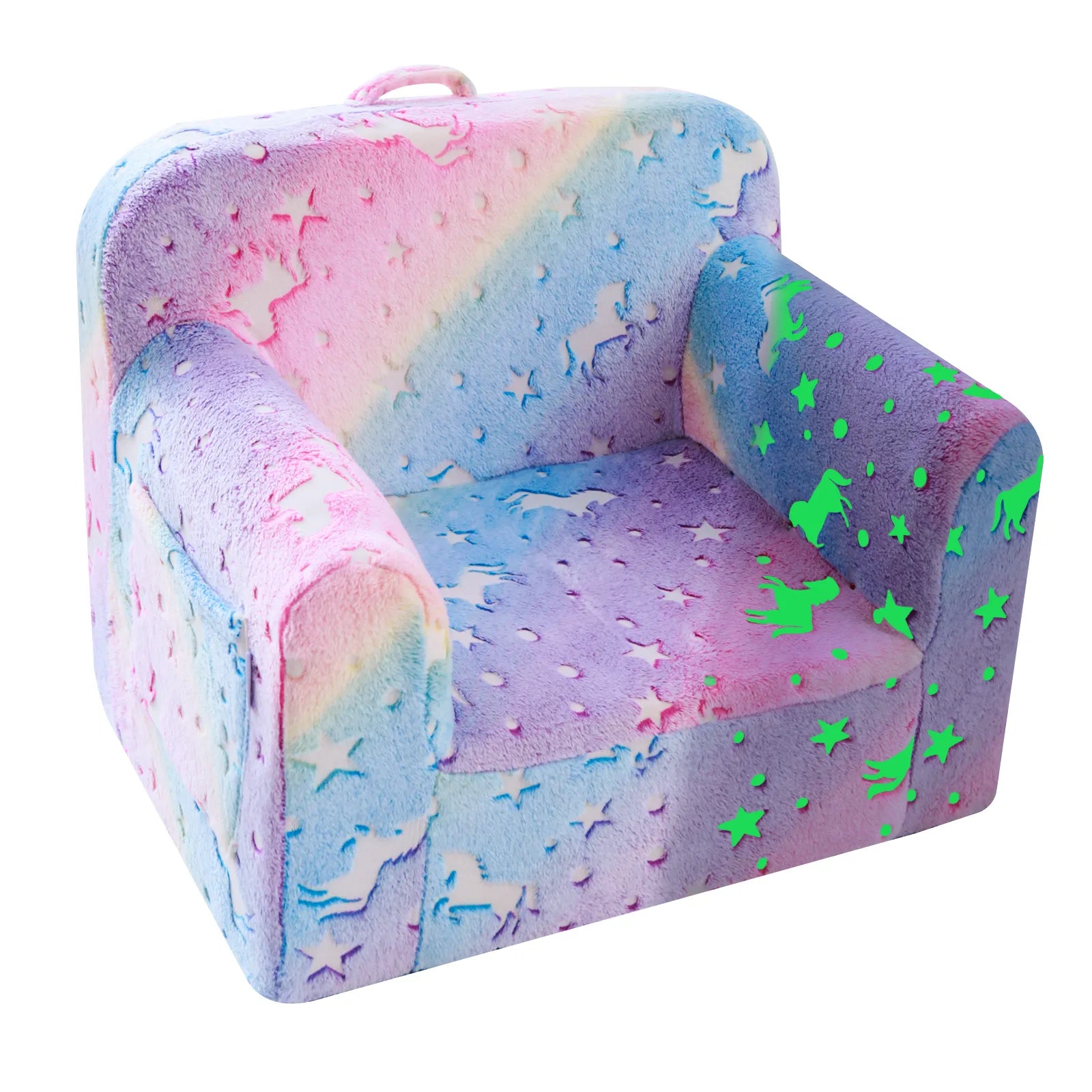 Glowsofa's Glowing Rainbow kids armchair