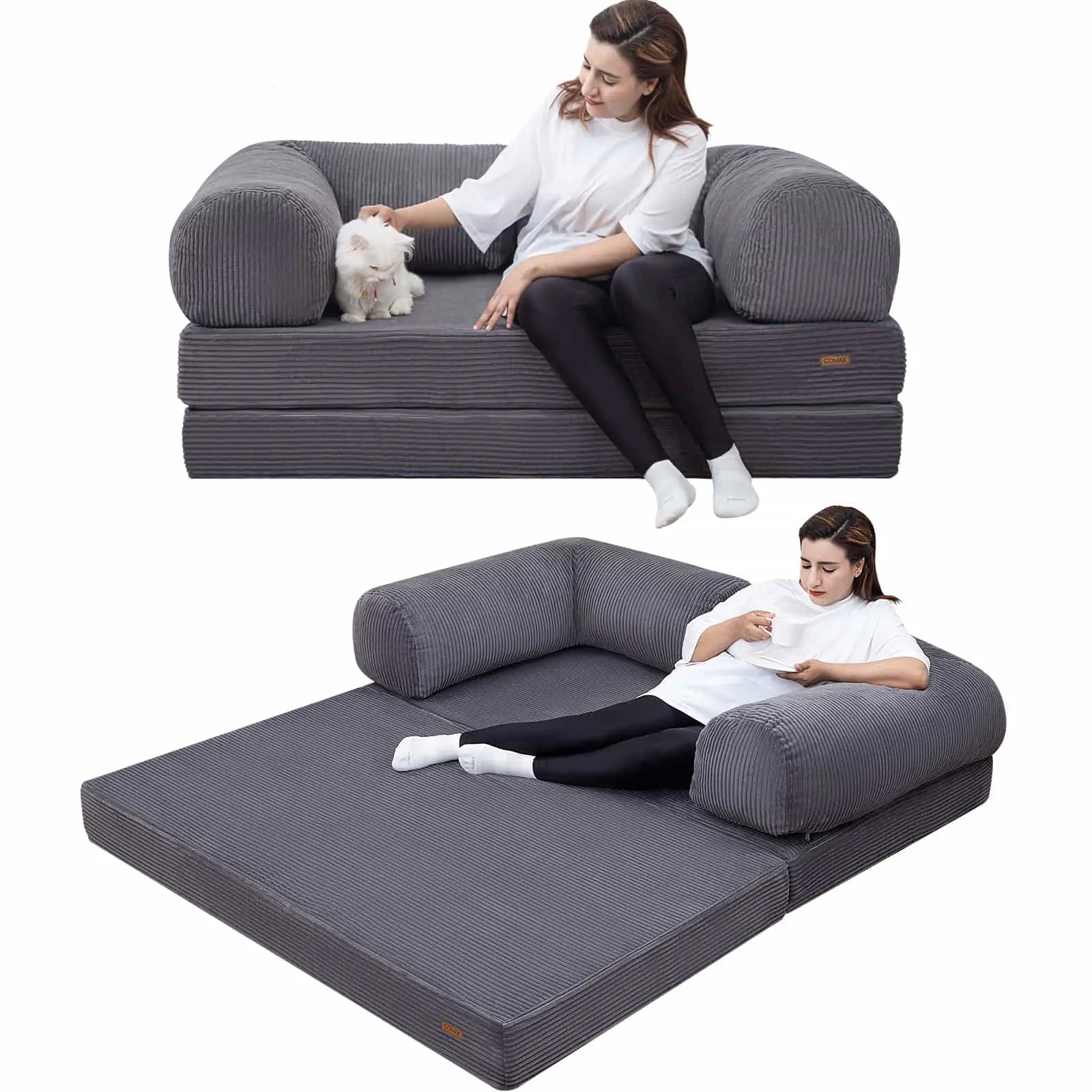 COMAX Folding Sofa Bed with Armrests