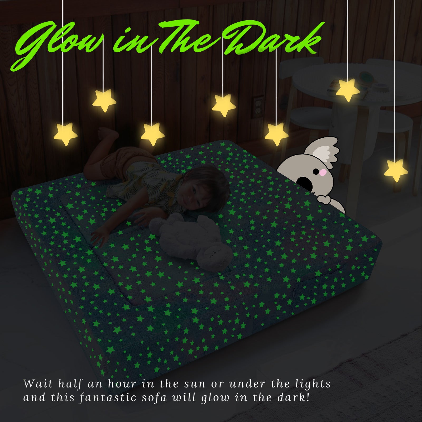 Kids Play Couch Glow in Dark | GlowSofa