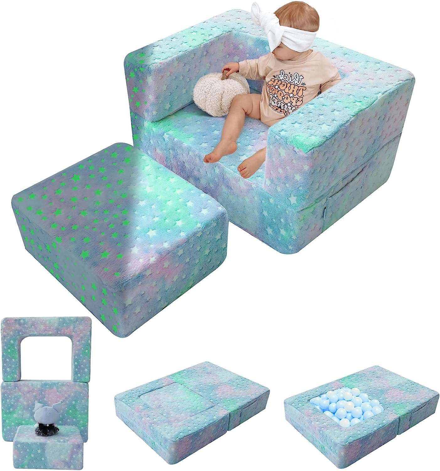 Colourful Star Toddler Chair Glow in The Dark