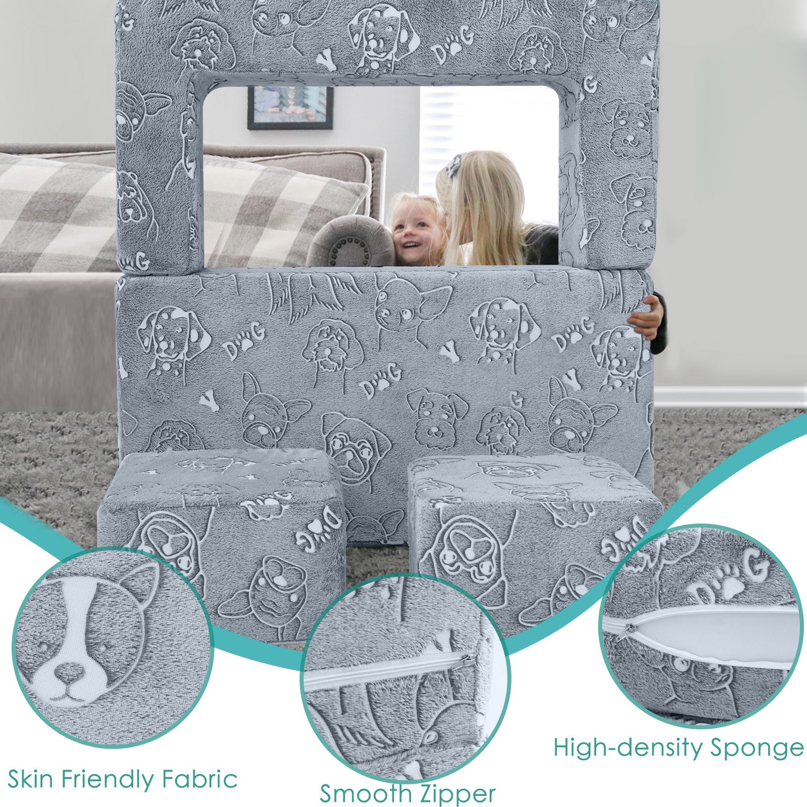 Kids Play Couch Glow in Dark | GlowSofa