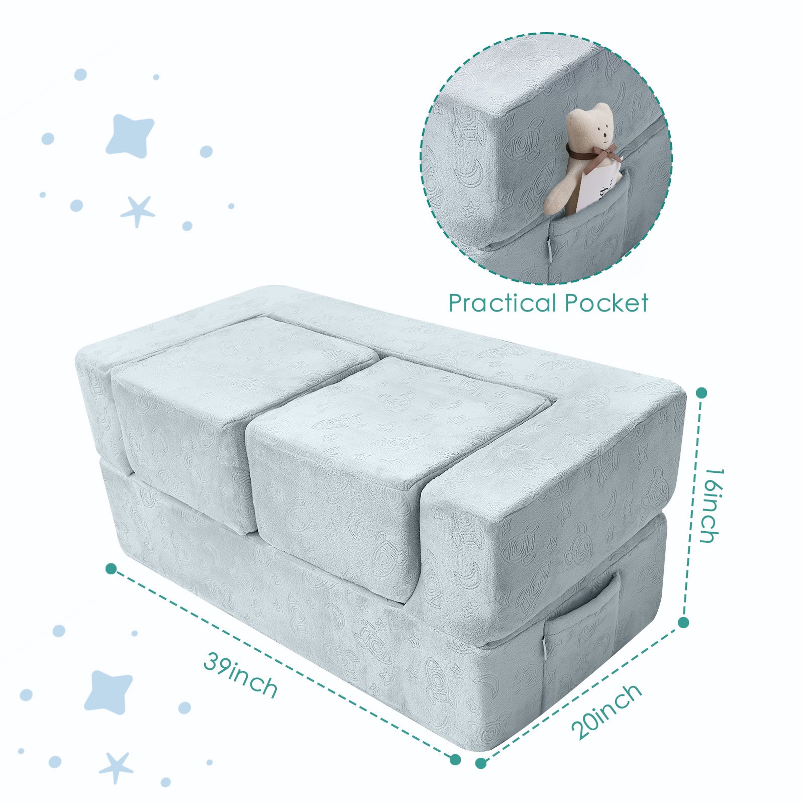 Kids Play Couch Glow in Dark | GlowSofa