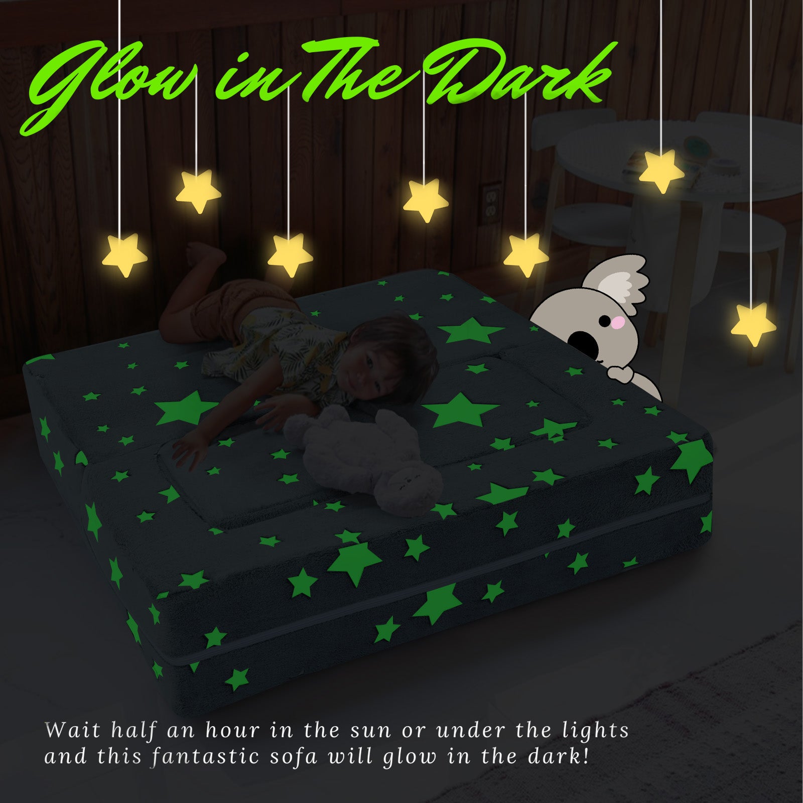 Kids Play Couch Glow in Dark | GlowSofa