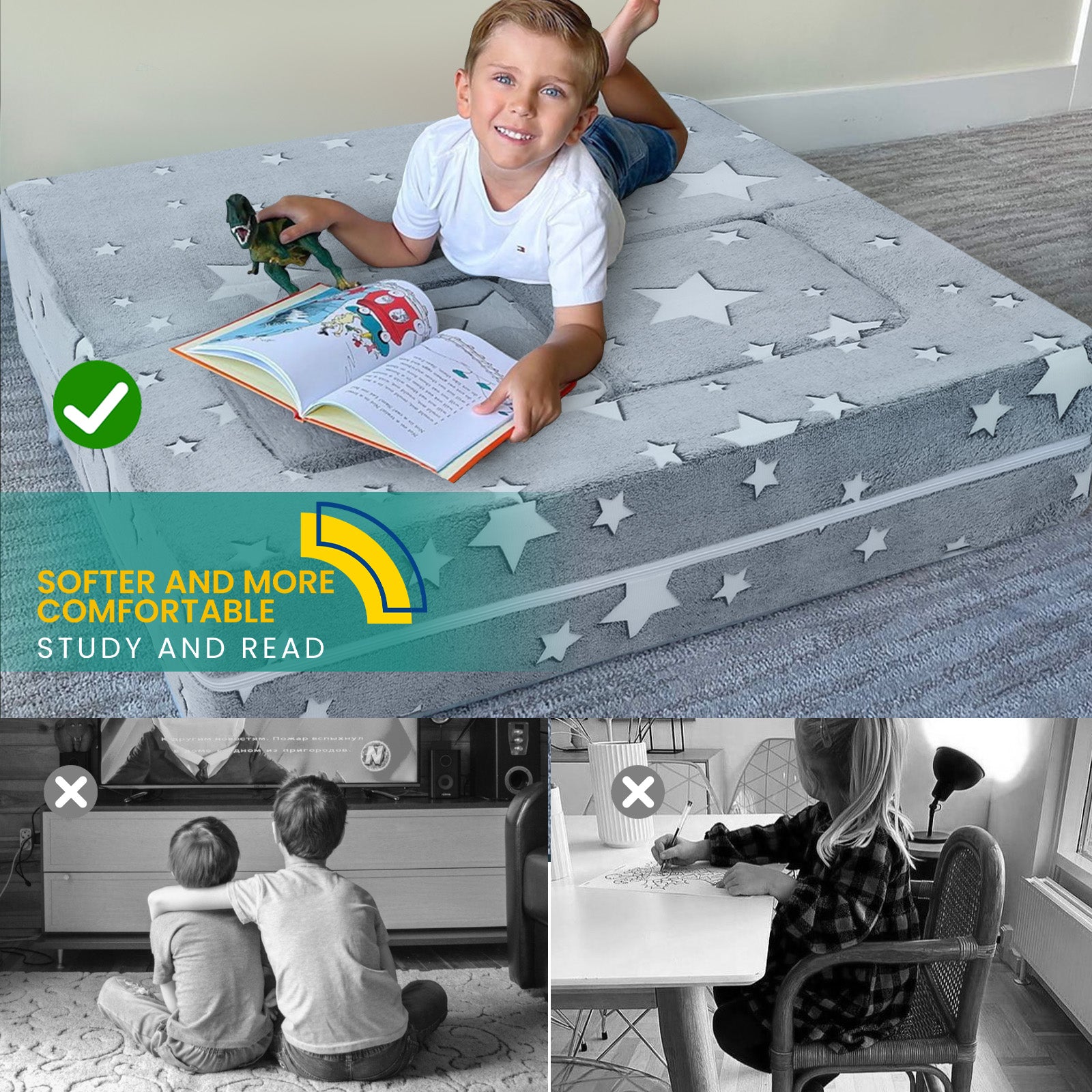 Kids Play Couch Glow in Dark | GlowSofa