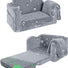Glowsofa's Glowing Star Children's Fold Out Sofa with Blanket Folded and Unfolded Status