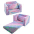 Glowsofa's Glowing Rainbow Children's Fold Out Sofa Folded and Unfolded Status