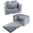 Glowsofa's Glowing Star Children's Fold Out Sofa Folded and Unfolded Status