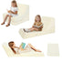 Glowsofa's Beige Children's Fold Out Sofa converts to a floor lounger!