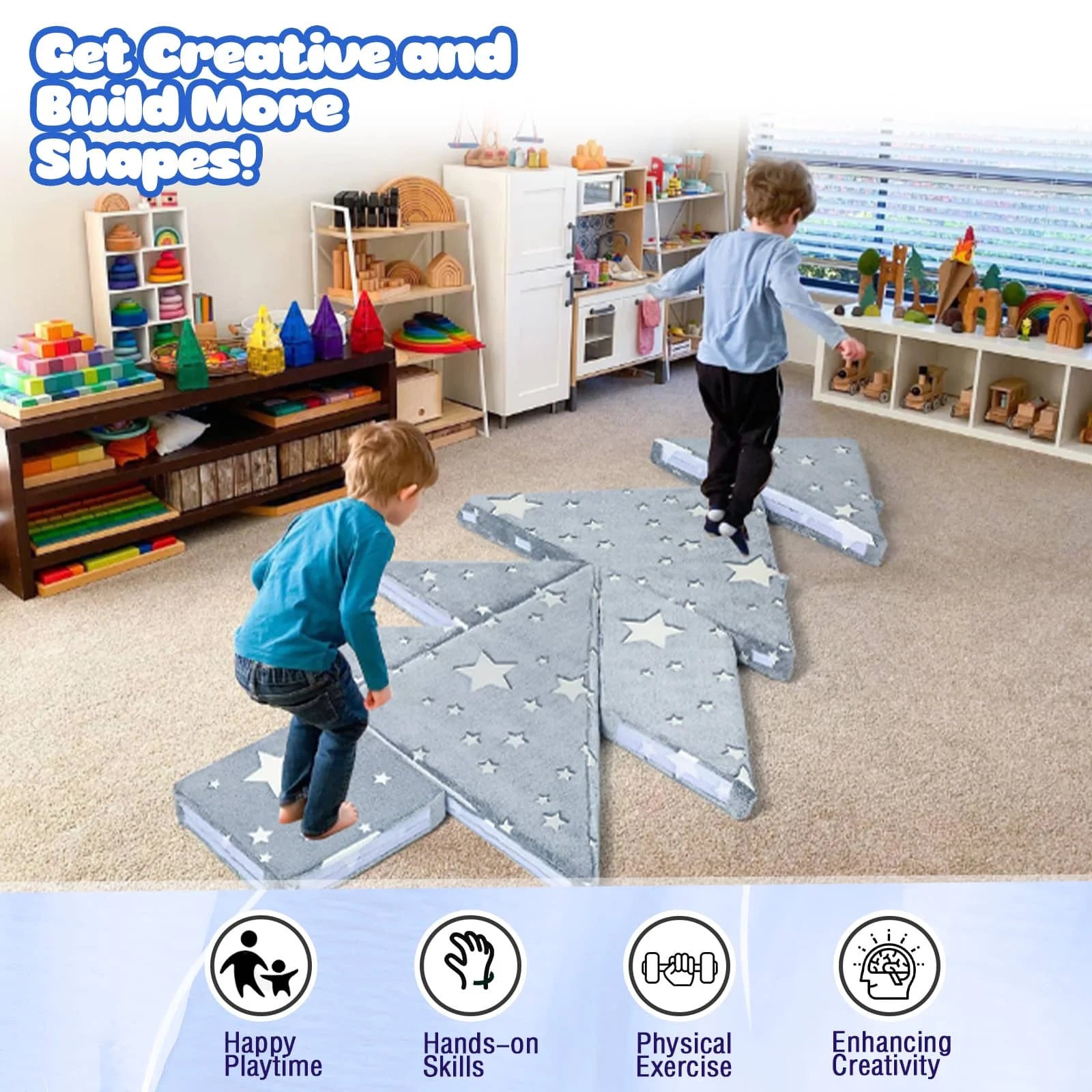 Tangram Puzzle Kids Play Couch Gain the ability to create and build!