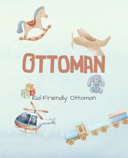 Kids Couch with Ottoman