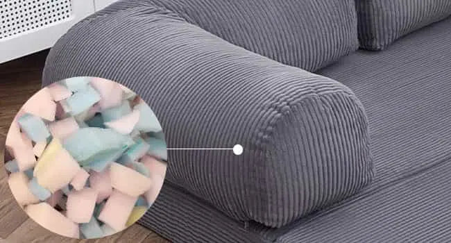 COMAX Folding Sofa Bed with 100% Shredded Foam Filled Armrests