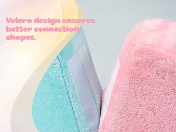 Tangram Puzzle Kids Play Couch with Velcro Attachment Detail Shown