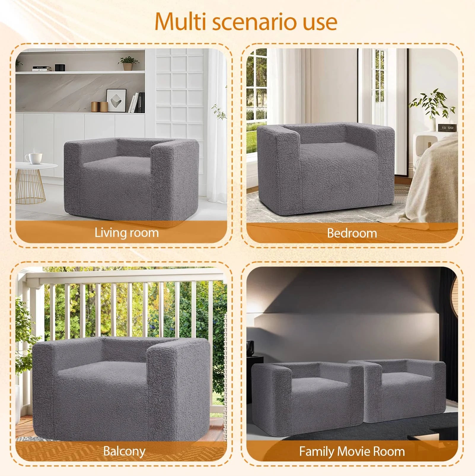 The Giant Bean Bag Chair can be adapted to multiple scenarios.