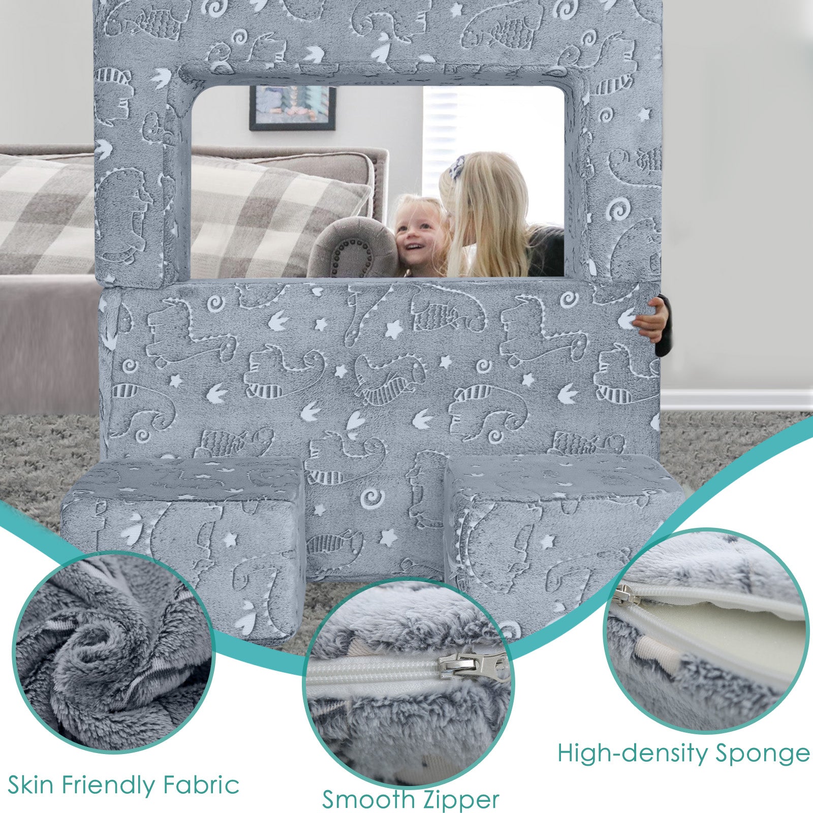 Kids Play Couch Glow in Dark | GlowSofa