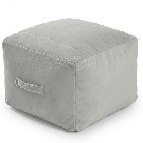 Grid Square Pouf Ottoman, 20"x20"x15" | MeMoreCool, photo 9