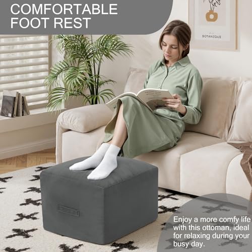 Grid Square Pouf Ottoman, 20"x20"x15" | MeMoreCool, photo 4