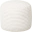 Round Plush Pouf Ottoman, 20"x15"