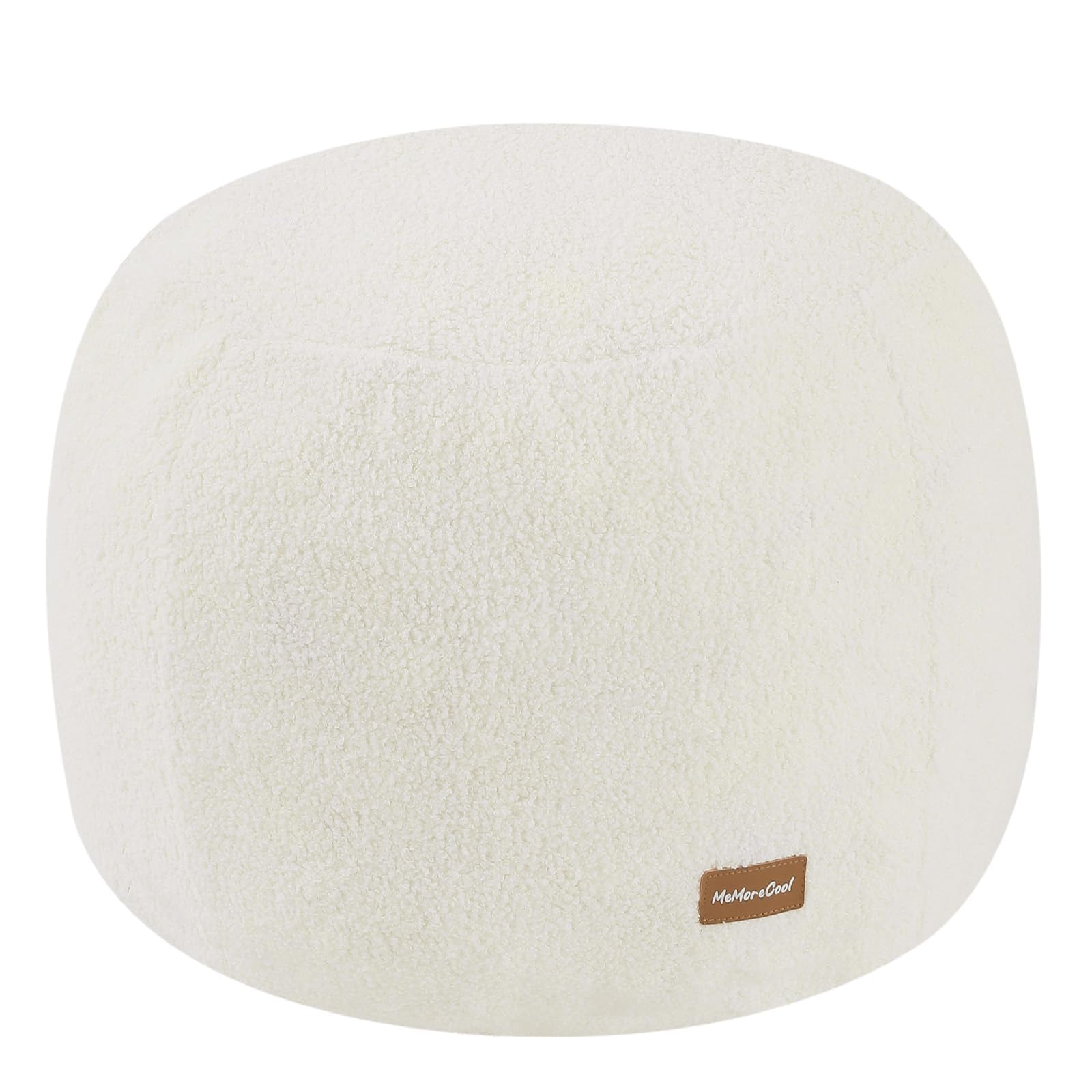 Round Pouf Ottoman Foot Rest, 20"x15"