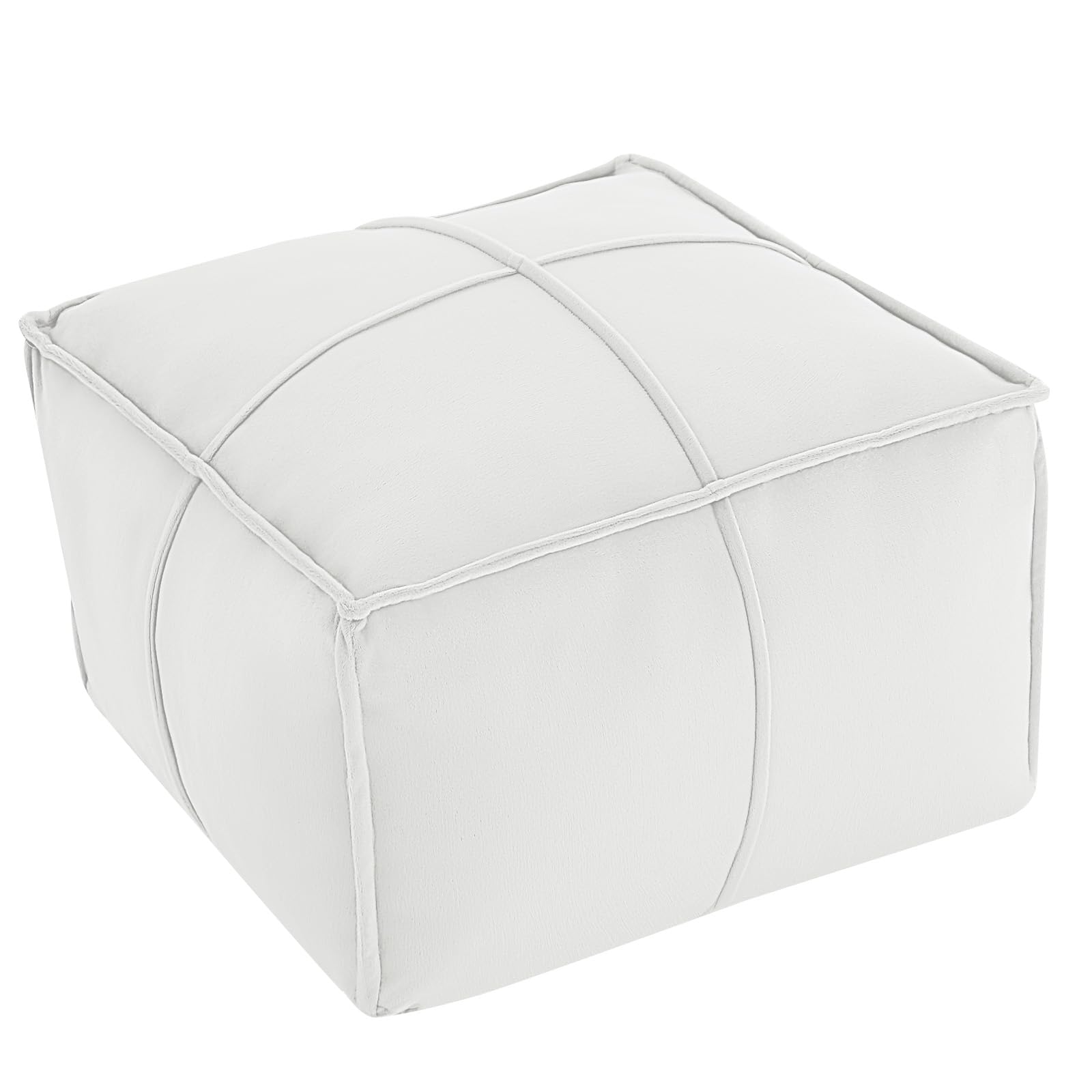 Round Pouf Ottoman Foot Rest, 20"x15"