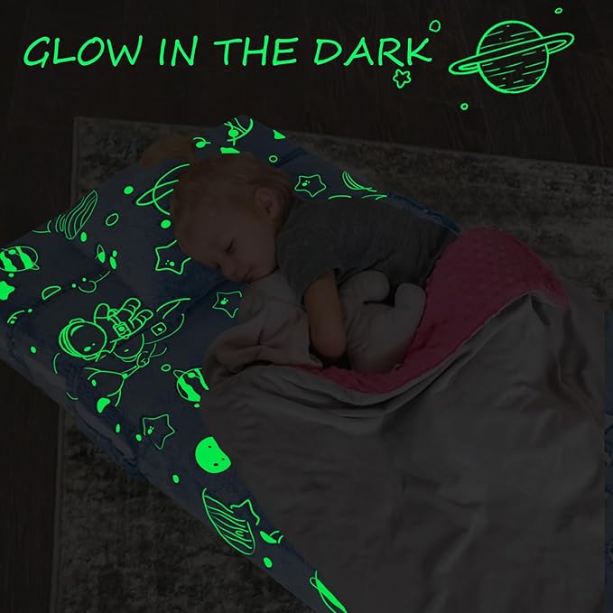 Space Astronaut Convertible Kids Foldable Floor MattressIGlowsofa  Glow Effect