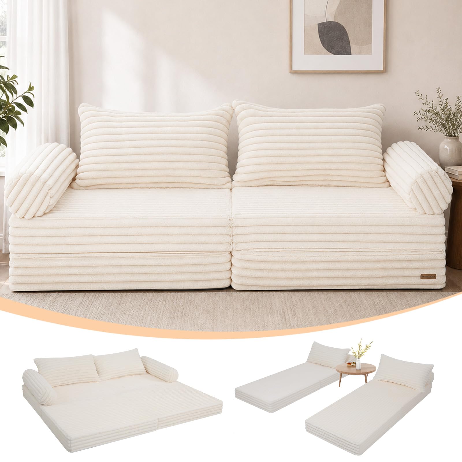 Queen Convertible Sofa Bed, Pull Out Futon