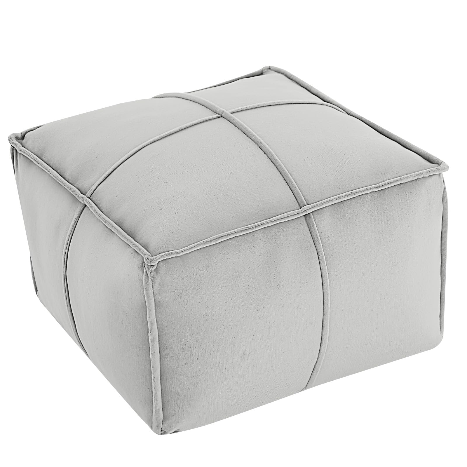 Round Pouf Ottoman Foot Rest, 20"x15"