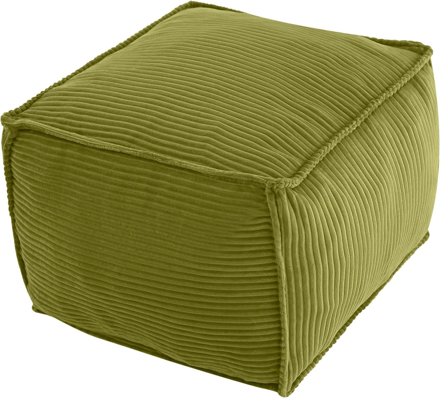 Round Plush Pouf Ottoman, 20"x15"