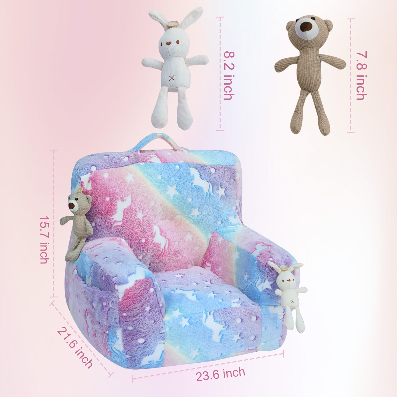 Kids Glow Couch Toddler Sofa Chair