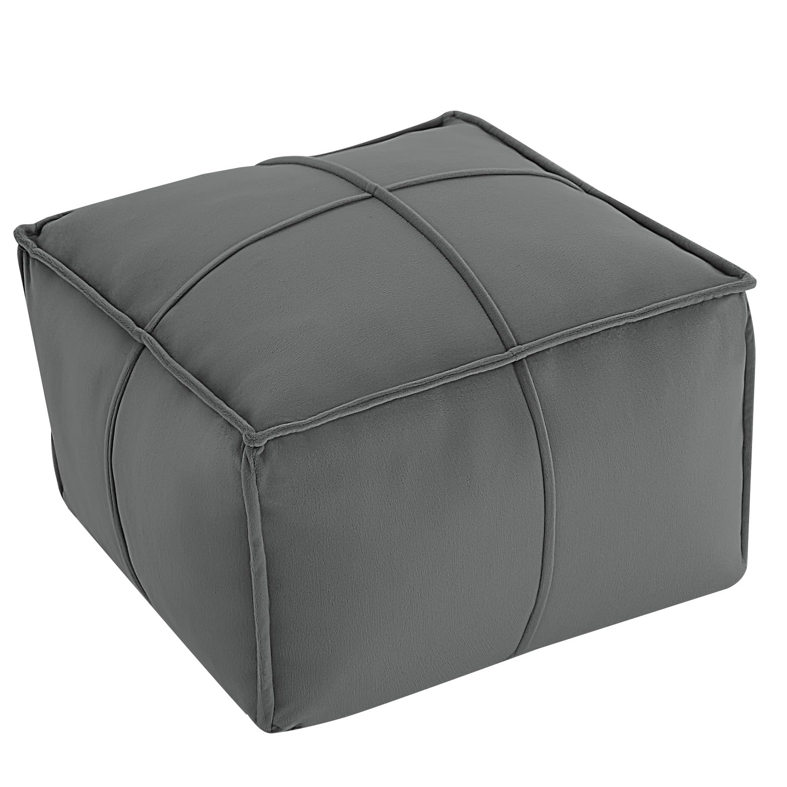 Round Pouf Ottoman Foot Rest, 20"x15"