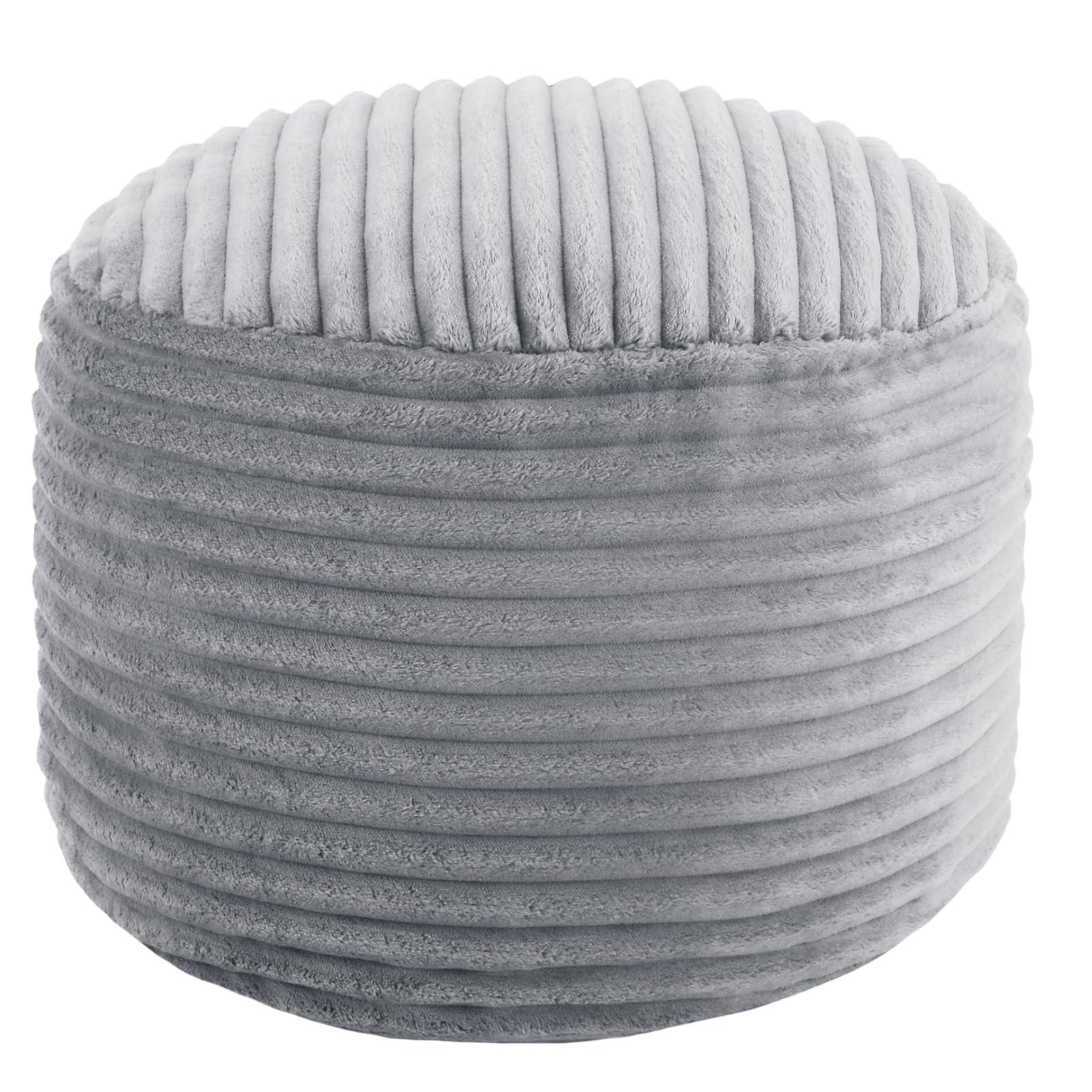 Round Pouf Ottoman Foot Rest, 20"x15"