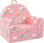 Rainbow Unicorn print — pink unicorn fold-out kids couch