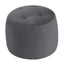 Stuffed Round Pouf Ottoman, 20"x15" Corduroy