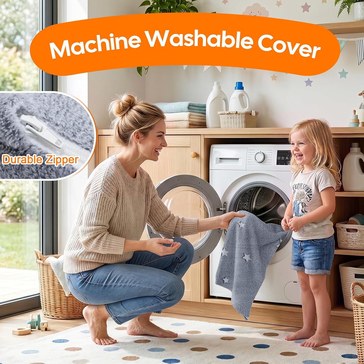Glow Tri-Fold with machine washable cover and durable zipper