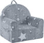 Star print — grey star fold-out kids couch