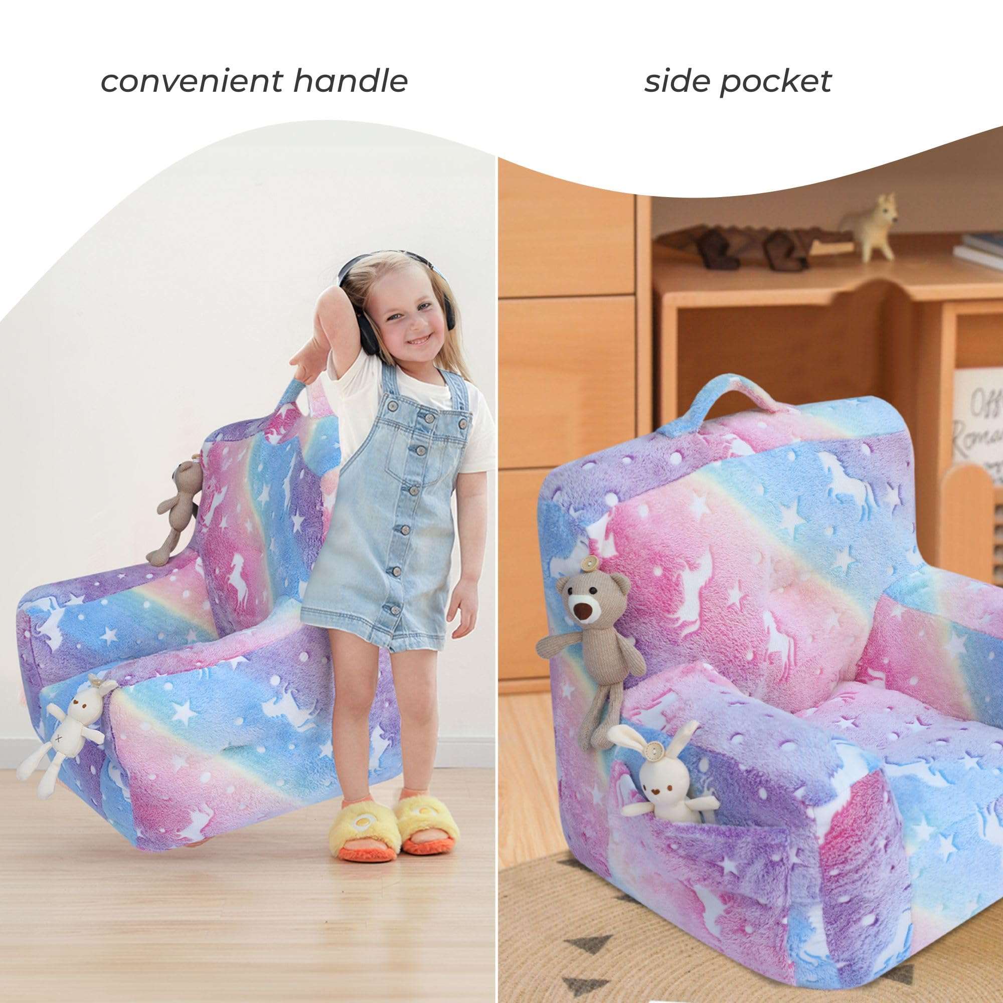 Kids Glow Couch Toddler Sofa Chair