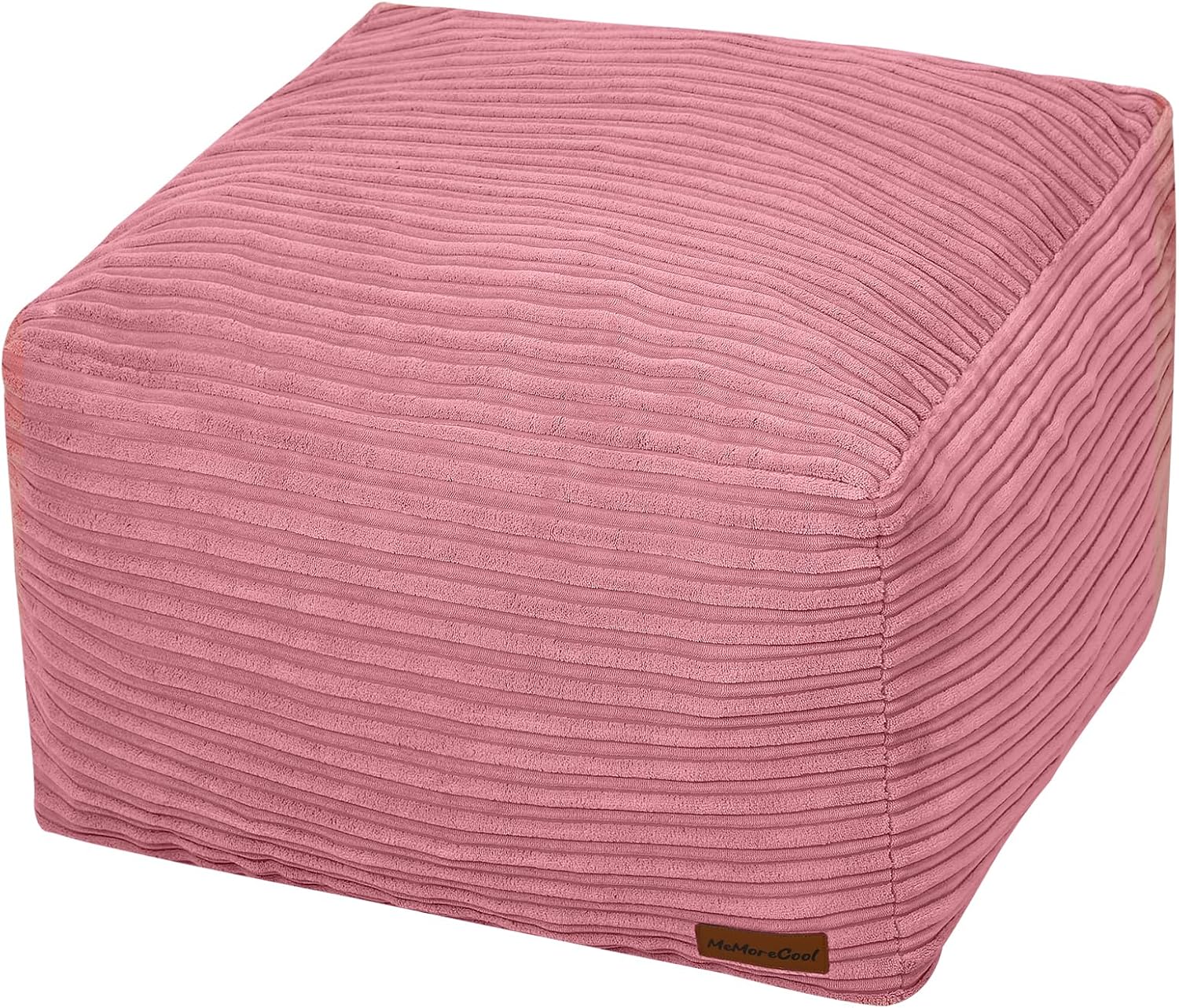 Round Plush Pouf Ottoman, 20"x15"